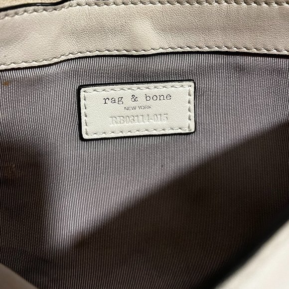 Rag & Bone Aston Mini Crossbody Shoulder Bag in Cream Leather - Picture 9 of 12